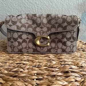 Coach Signature Jacquard Crystal Tabby 26 Crossbody Bag